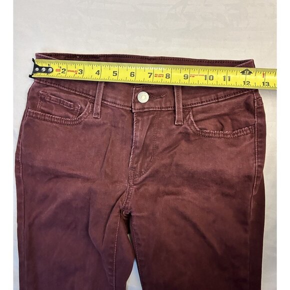 Levi’s White Tab Women’s Soft Pants Jeans Burgundy 710 Super Skinny Size 25 - Picture 5 of 8
